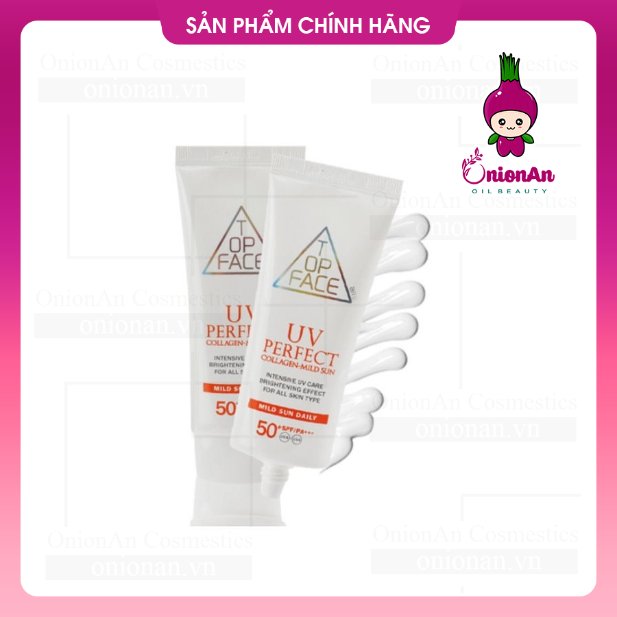 Kem Chống Nắng Top Face UV Perfect Collagen - Mild Sun SPF50+ PA+++